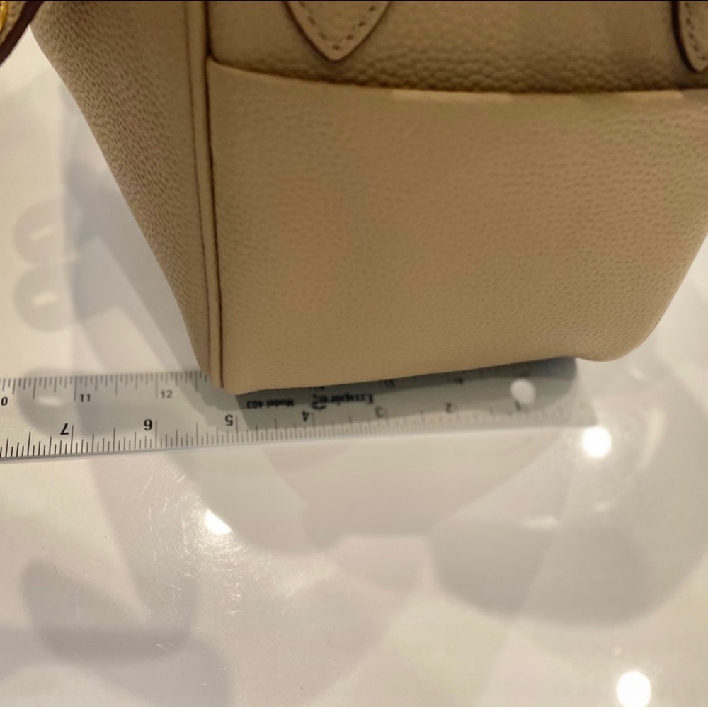 Taupe brown Togo leather Lindy Shoulder Crossbodu Duble Zop Bag - Picture 11 of 12